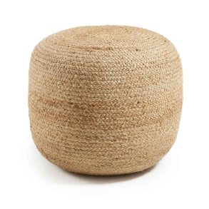 KAVE HOME Dip puf - natur jute, rund (50) 
