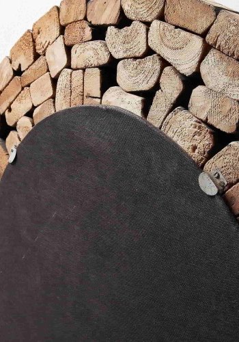 KAVE HOME Ellipse vgspejl - natur genbrugstr og spejlglas, rund (80) 