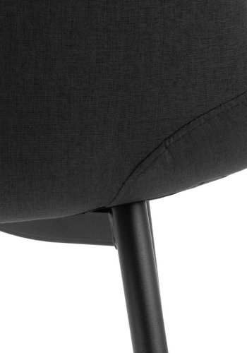 ACT NORDIC Celia spisebordsstol - sort stof og sort stl