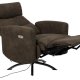 ACT NORDIC Kamares recliner, m. el, C stik, USB-A, drejefunktion - antracitgr stof og sort stl