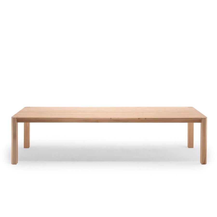 NocNoi Aakjr langbord - natur vildeg, m. afrundede ben, m. udtrk (300x95)