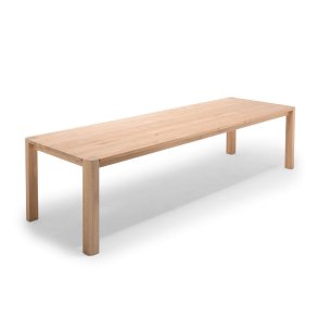 NocNoi Aakjr langbord - natur vildeg, m. afrundede ben, m. udtrk (300x95)