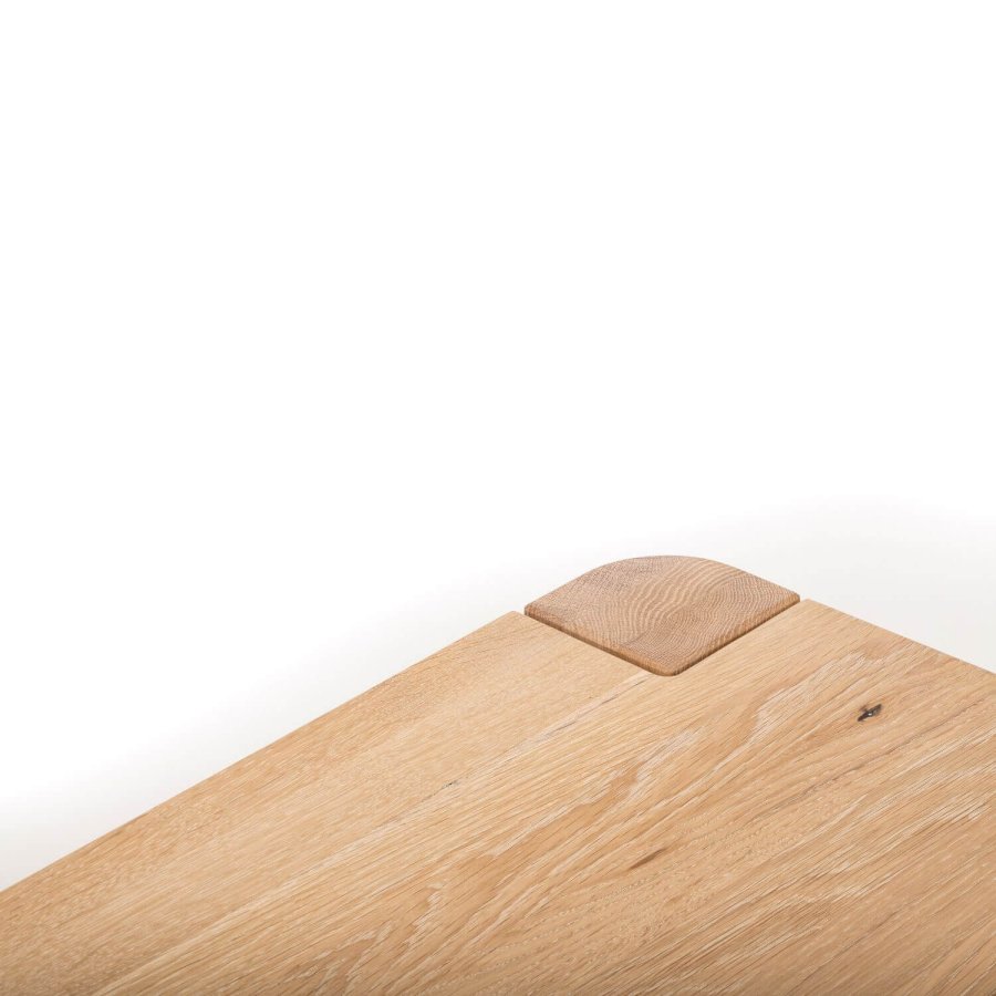 NocNoi Aakjr langbord - natur vildeg, m. afrundede ben, m. udtrk (300x95)
