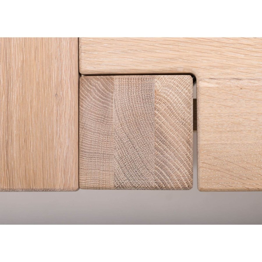 NocNoi Aakjr langbord - Massivt vildeg, m. firkantet ben, m. udtrk, (300x95)