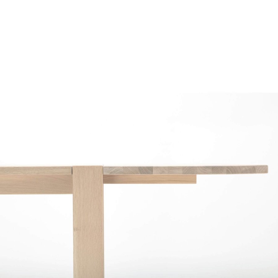 NocNoi Aakjr langbord - Massivt vildeg, m. firkantet ben, m. udtrk, (300x95)