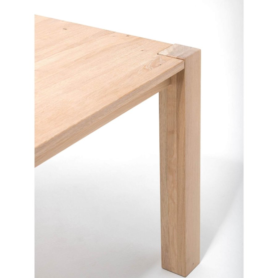 NocNoi Aakjr langbord - Massivt vildeg, m. firkantet ben, m. udtrk, (300x95)