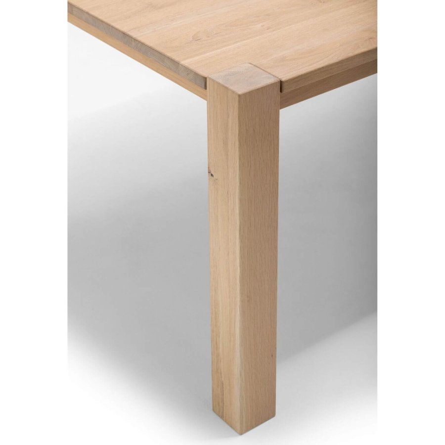 NocNoi Aakjr langbord - Massivt vildeg, m. firkantet ben, m. udtrk, (300x95)