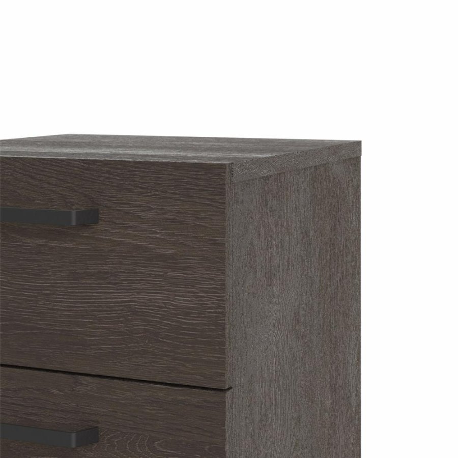 TVILUM Dallas natbord, m. 2 skuffer - brun folie (40x40,25)