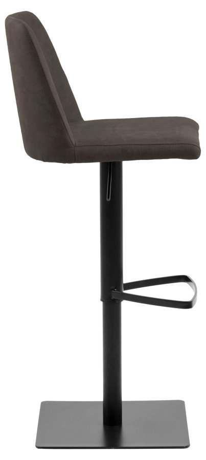 ACT NORDIC Avanja barstol, m. rygln, fodsttte og gaspatron - antracitgr stof og sort stl