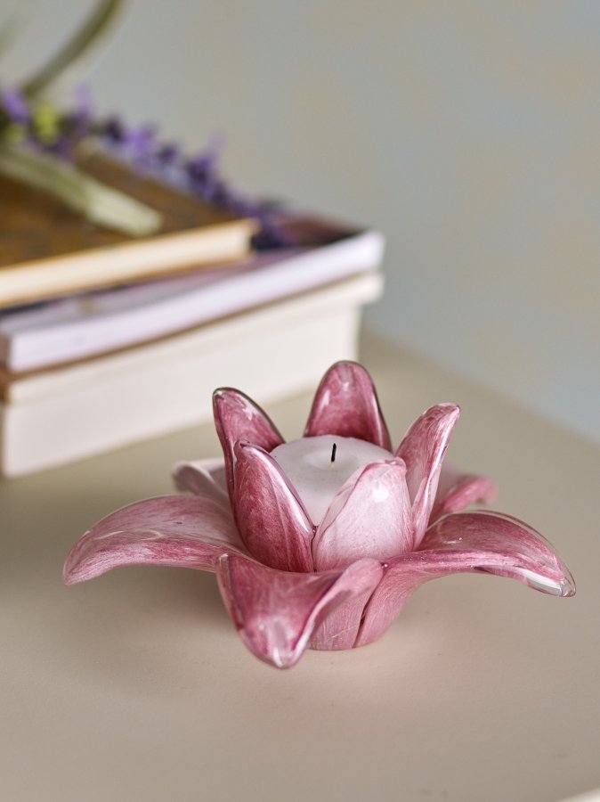 BLOOMINGVILLE Wren Deko, Rosa, Glas