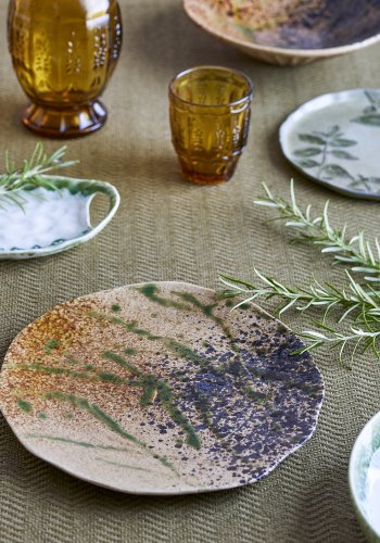 CREATIVE COLLECTION Larken Tallerken, Sort, Stentj