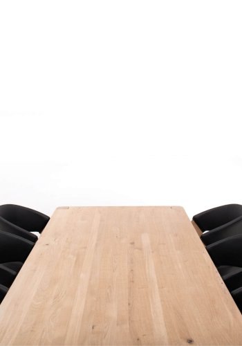 NocNoi Aakjr langbord - natur vildeg, m. afrundede ben, m. udtrk (300x95)