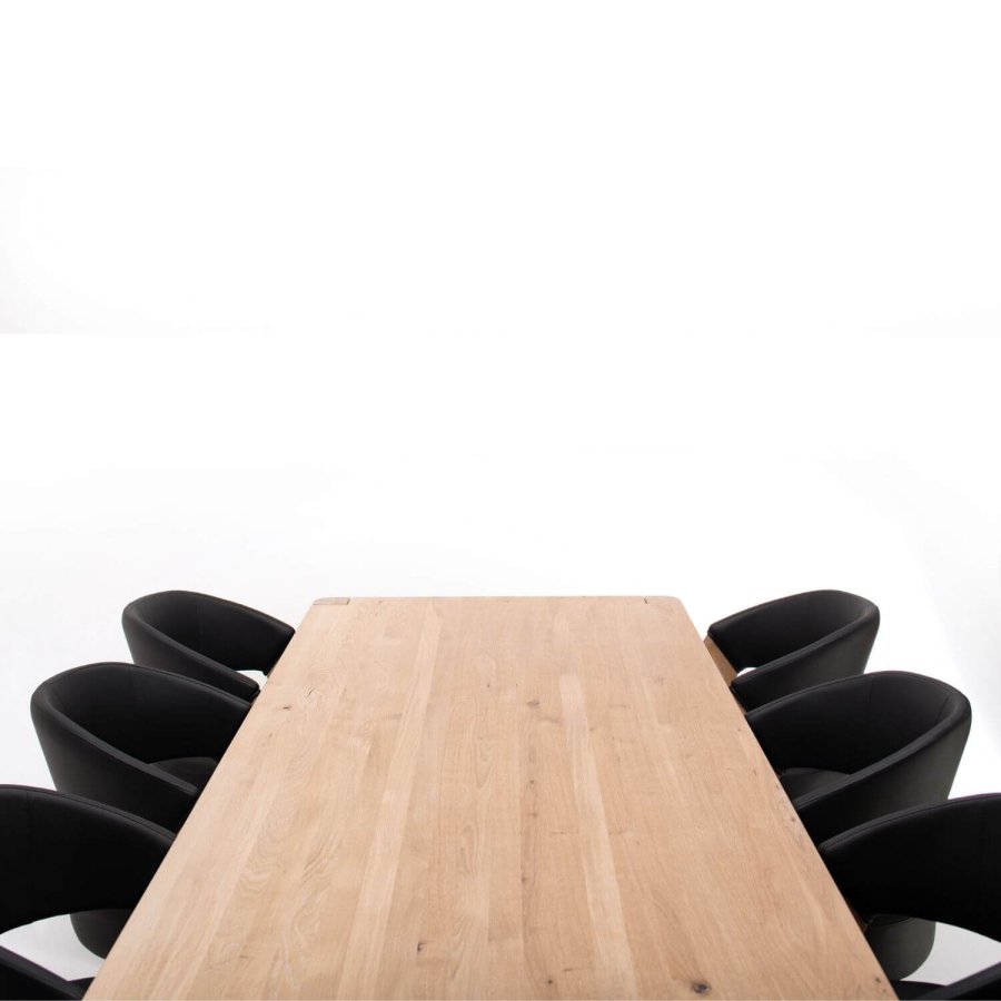 NocNoi Aakjr langbord - natur vildeg, m. afrundede ben, m. udtrk (300x95)