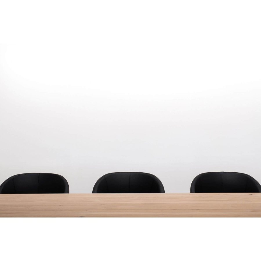 NocNoi Aakjr langbord - natur vildeg, m. afrundede ben, m. udtrk (300x95)