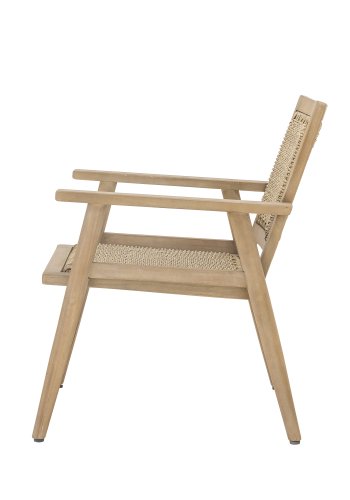 BLOOMINGVILLE Sorrento udendrs loungestol, m. armln - natur polyrattan og natur akacietr