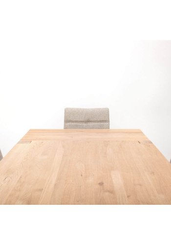 NocNoi Aakjr langbord - Massivt vildeg, m. firkantet ben, m. udtrk, (300x95)