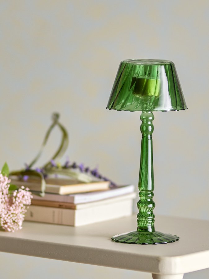 BLOOMINGVILLE Cisco Fyrfadsstage, Grn, Glas