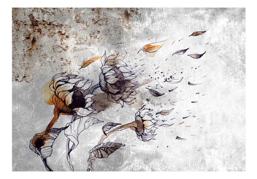 ARTGEIST fototapet - Recall sunflowers, solsikkeblomster i vinden (flere strrelser)