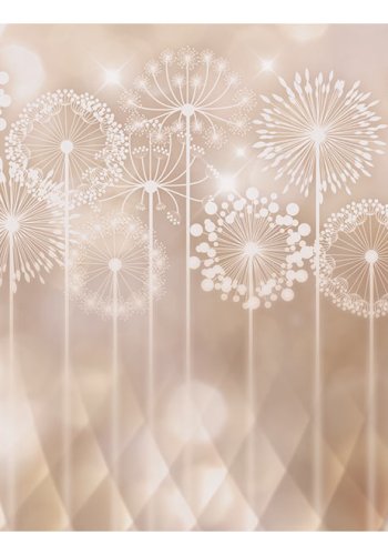 ARTGEIST fototapet - Radiant Flowers, idylliske blomster p beige baggrund (flere strrelser)