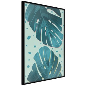 ARTGEIST Plakat med ramme - Pastel Monstera Leaves