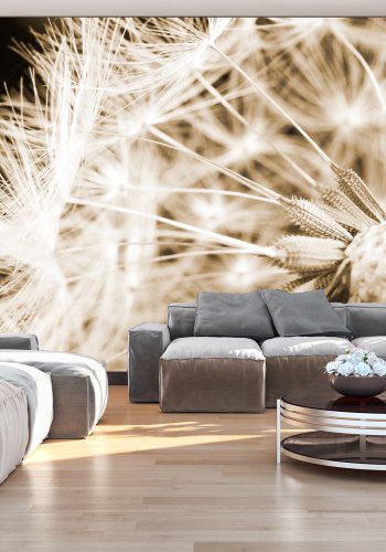 ARTGEIST fototapet - Dandelion - sepia, nrbillede af mlkebtte (flere strrelser)