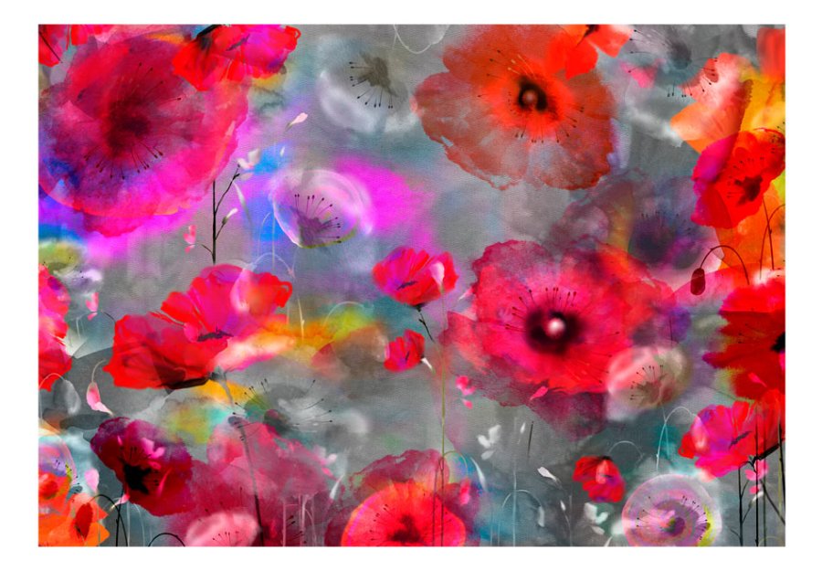 ARTGEIST fototapet - Painted Poppies, farverige blomster (flere strrelser)