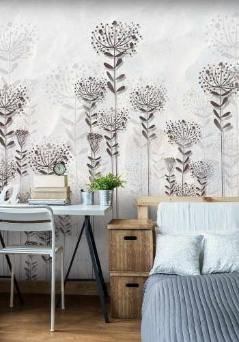 ARTGEIST fototapet - Winter Garden, vinterblomster (flere strrelser)