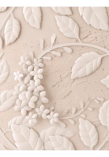 ARTGEIST Fototapet - Paper Flowers (Beige), papirblomster (flere strrelser)