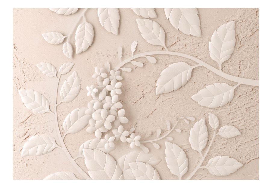 ARTGEIST Fototapet - Paper Flowers (Beige), papirblomster (flere strrelser)