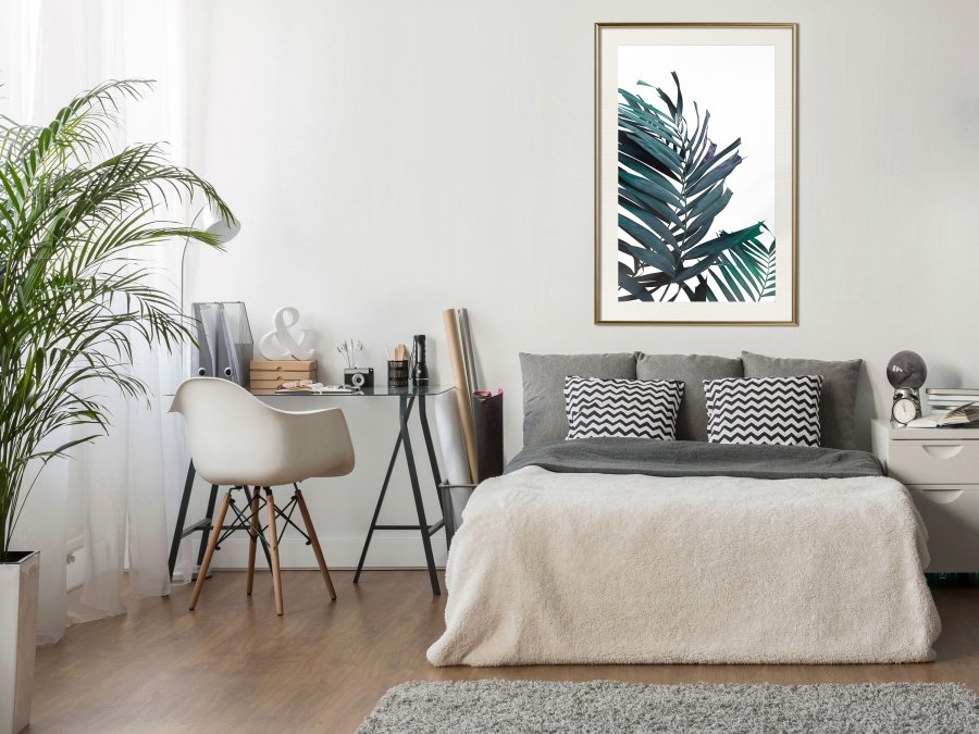 ARTGEIST Plakat med ramme - Evergreen Palm Leaves