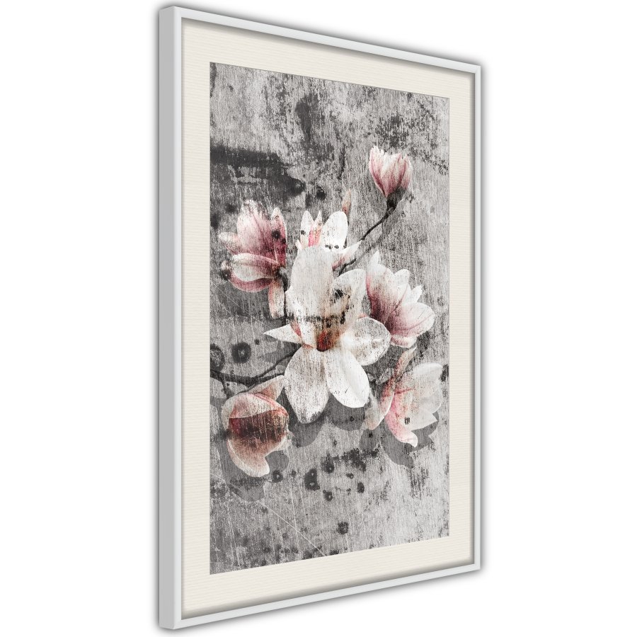 ARTGEIST Plakat med ramme - Flowers on Concrete