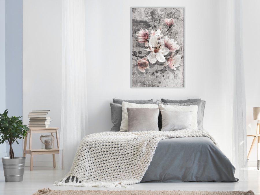 ARTGEIST Plakat med ramme - Flowers on Concrete