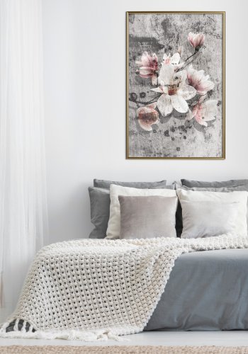 ARTGEIST Plakat med ramme - Flowers on Concrete