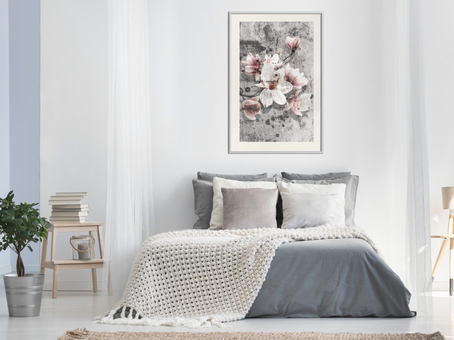 ARTGEIST Plakat med ramme - Flowers on Concrete