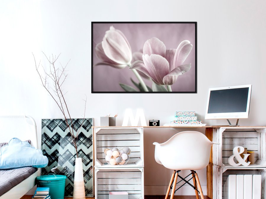 ARTGEIST Plakat med ramme - Pastel Tulips I
