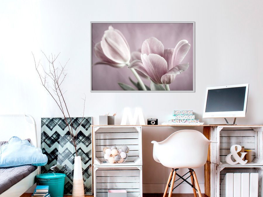 ARTGEIST Plakat med ramme - Pastel Tulips I