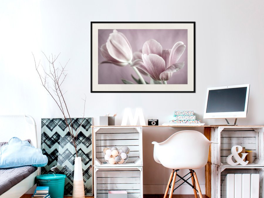 ARTGEIST Plakat med ramme - Pastel Tulips I