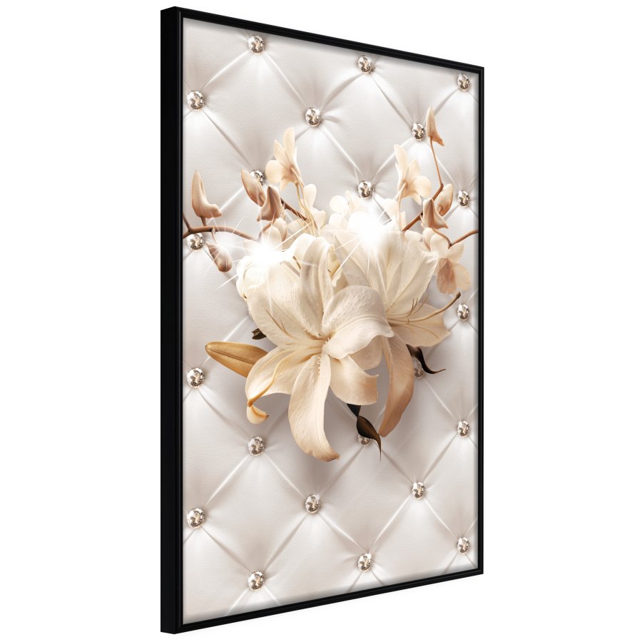 ARTGEIST Plakat med ramme - Lilies on Leather Upholstery