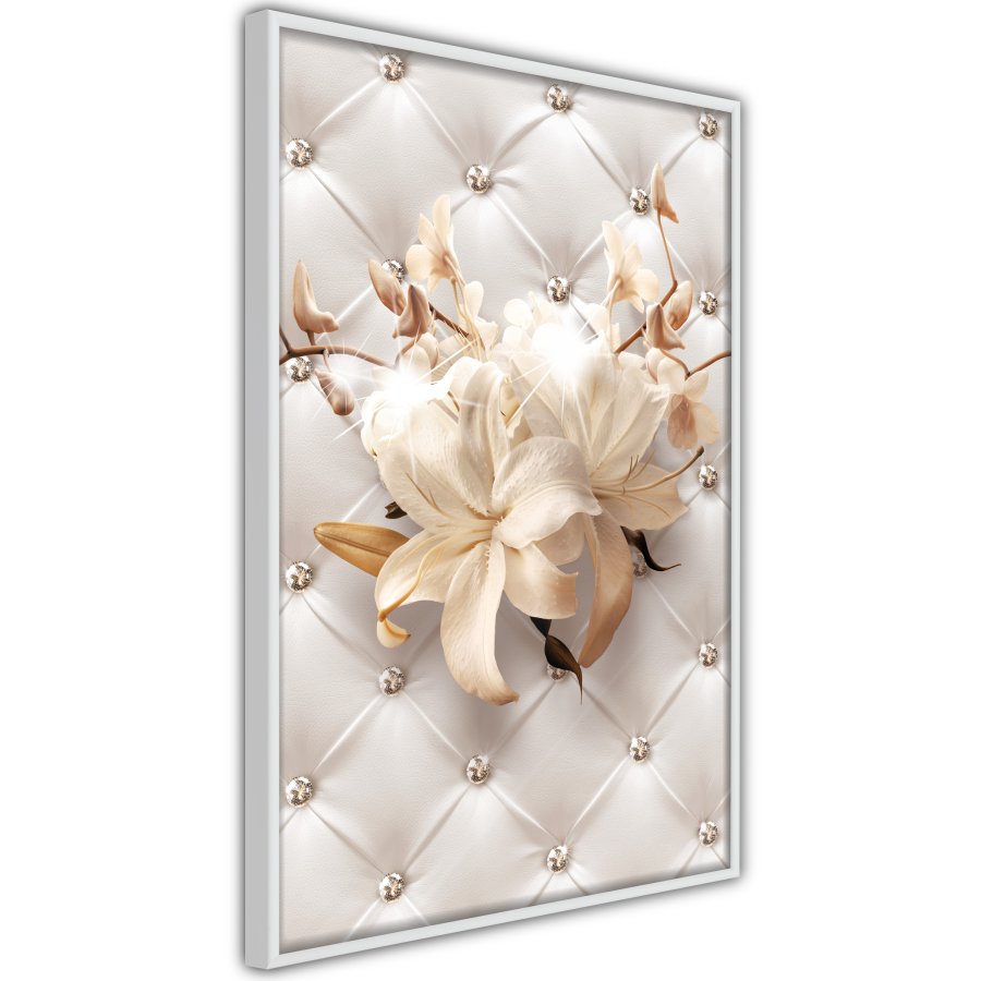 ARTGEIST Plakat med ramme - Lilies on Leather Upholstery