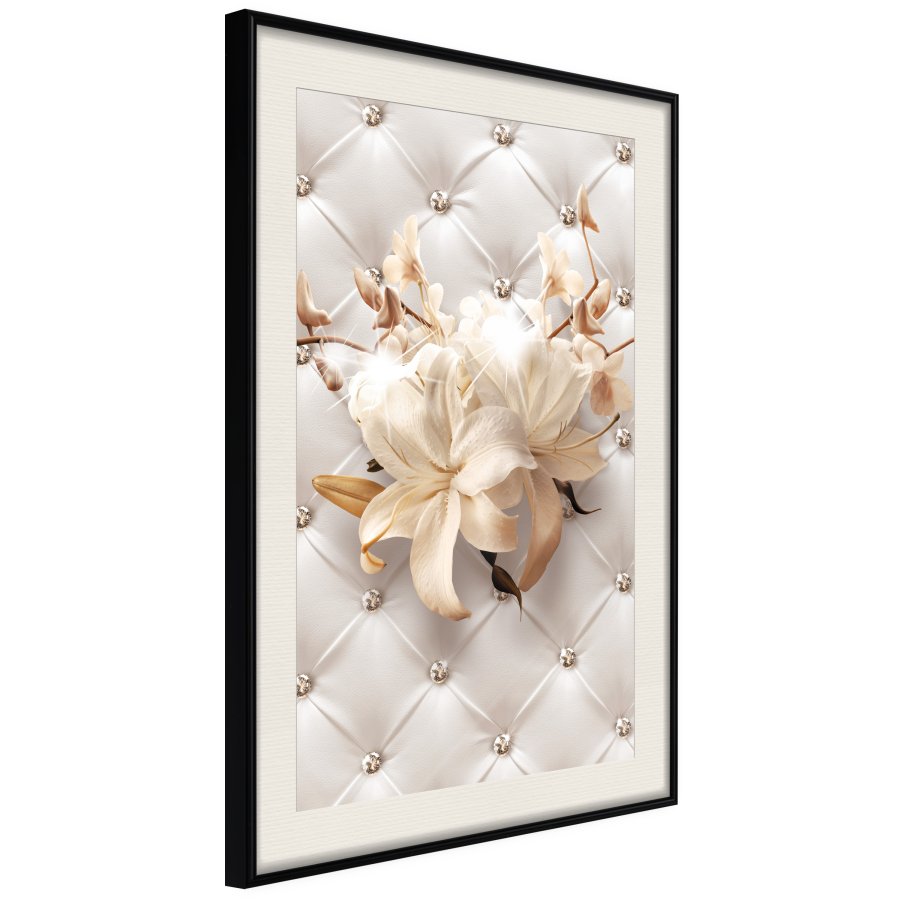 ARTGEIST Plakat med ramme - Lilies on Leather Upholstery