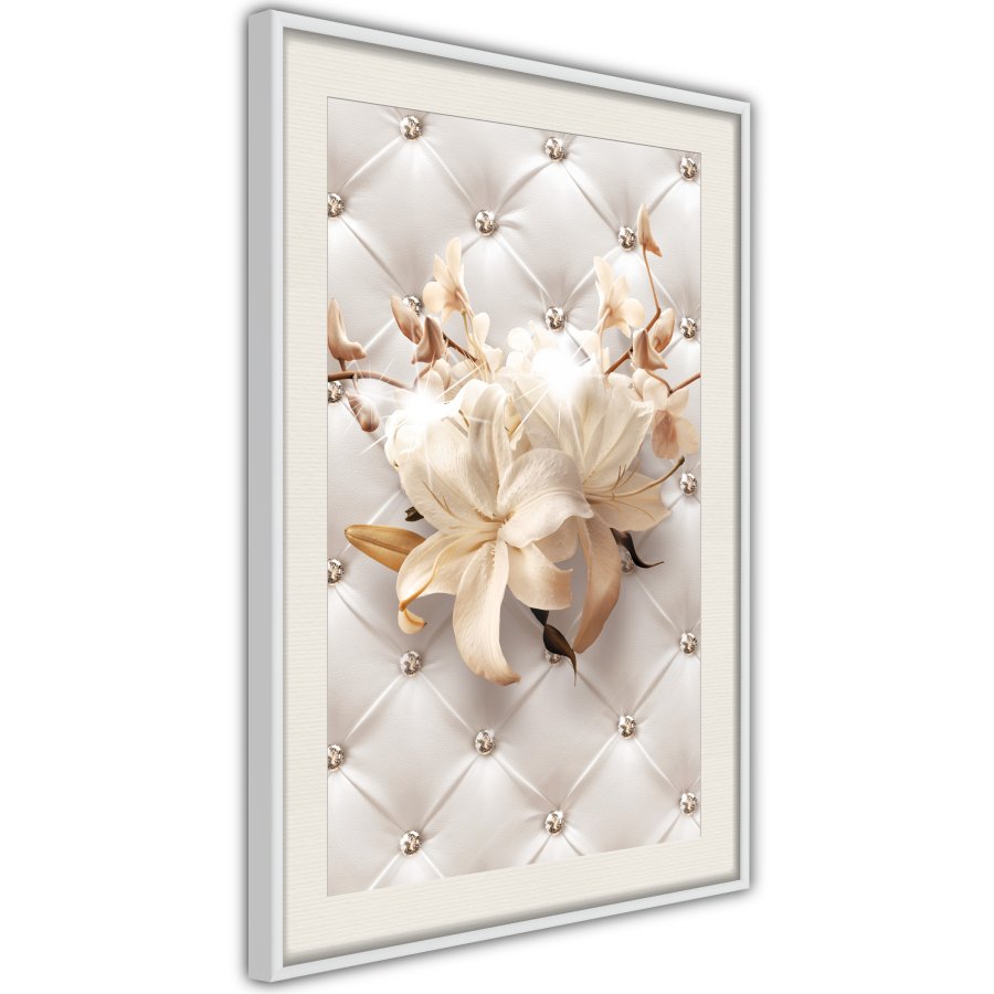 ARTGEIST Plakat med ramme - Lilies on Leather Upholstery
