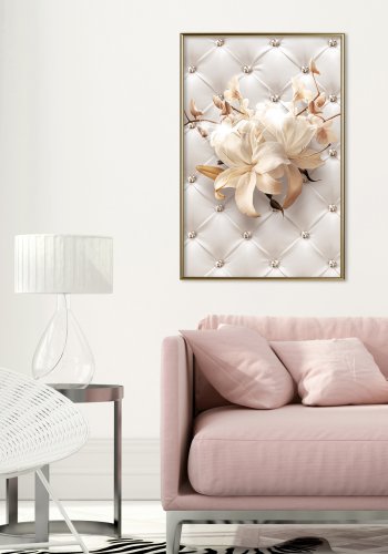 ARTGEIST Plakat med ramme - Lilies on Leather Upholstery