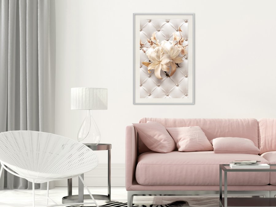 ARTGEIST Plakat med ramme - Lilies on Leather Upholstery