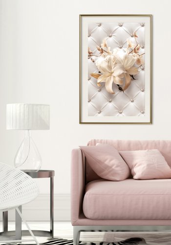 ARTGEIST Plakat med ramme - Lilies on Leather Upholstery