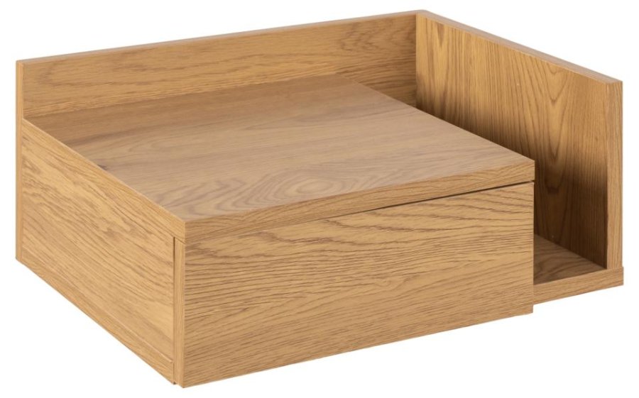 ACT NORDIC Ashlan vghngt natbord, m. 1 skuffe, vendbar - natur vildeg papir MDF (40x32)