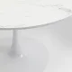 KARE DESIGN Schickeria spisebord, rund - hvid marmorlook laminat og hvid stl (110)