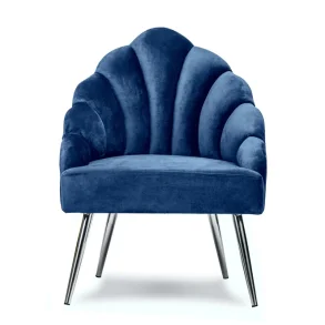 NORDLYS Bolge lnestol - bl fljl og metal