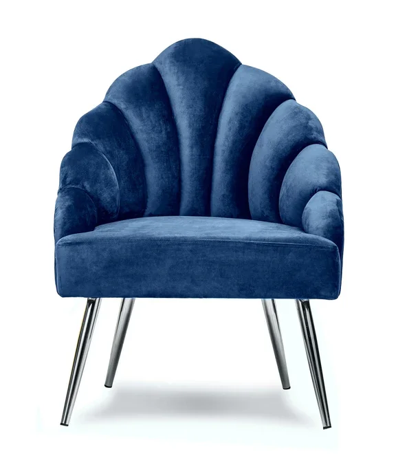 NORDLYS Bolge lnestol - bl fljl og metal