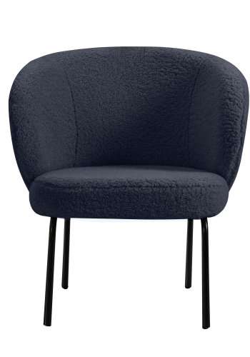 NORDLYS Bergen lnestol - gr uld og sort metal