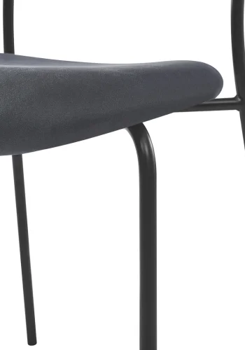 NORDLYS Tablincoln barstol, m. rygln og fodsttte - stof, asketr og sort metal